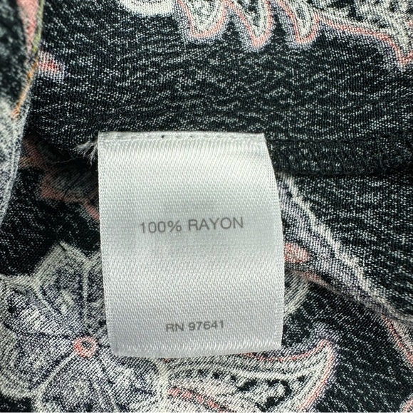 J.Jill Button Shirt Dress Women’s Small Sleeveless Floral Paisley Black Top - Picture 7 of 7